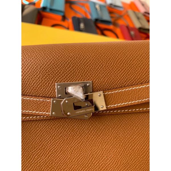 Hermes Kelly Classique To Go Wallet In Gold Epsom Calfskin - Image 7