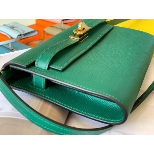 Hermes Kelly Classique To Go Wallet In Malachite Epsom Calfskin - Image 3