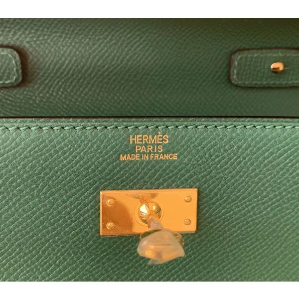 Hermes Kelly Classique To Go Wallet In Malachite Epsom Calfskin - Image 7