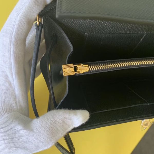 Hermes Kelly Classique To Go Wallet In Black Epsom Calfskin - Image 7