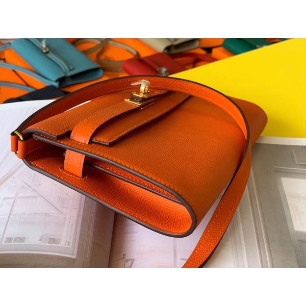 Hermes Kelly Classique To Go Wallet In Orange Epsom Calfskin - Image 3