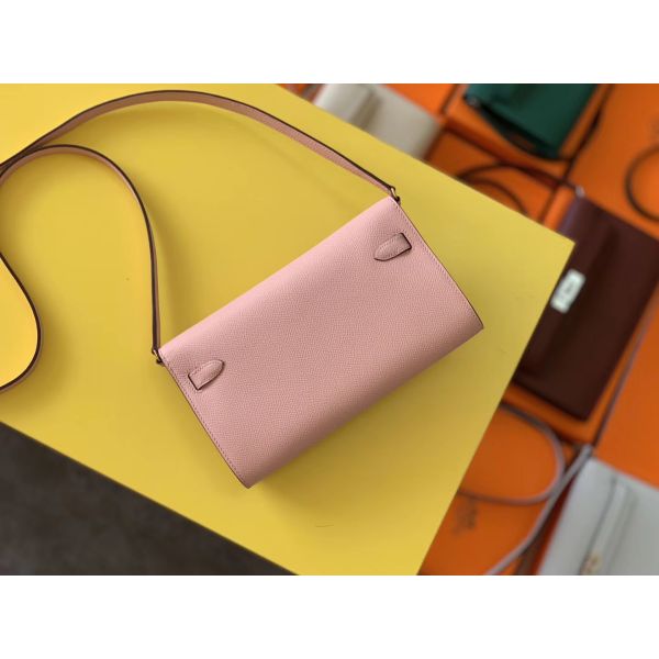 Hermes Kelly Classique To Go Wallet In Pink Epsom Calfskin - Image 2