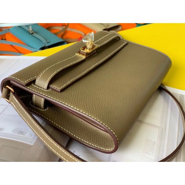 Hermes Kelly Classique To Go Wallet In Taupe Epsom Calfskin - Image 3