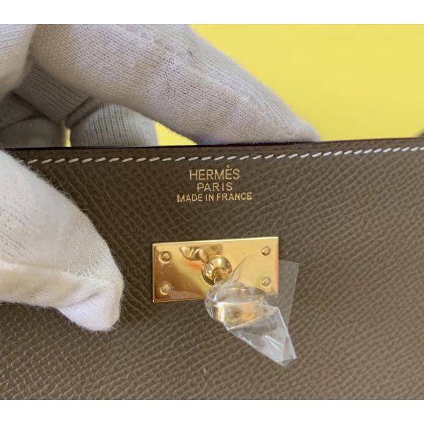 Hermes Kelly Classique To Go Wallet In Taupe Epsom Calfskin - Image 5