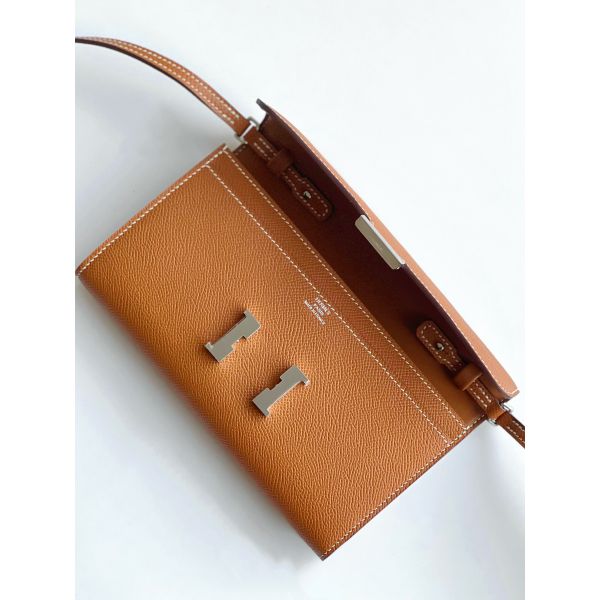 Hermes Constance To Go Wallet in Gold Epsom Calfskin - Image 3