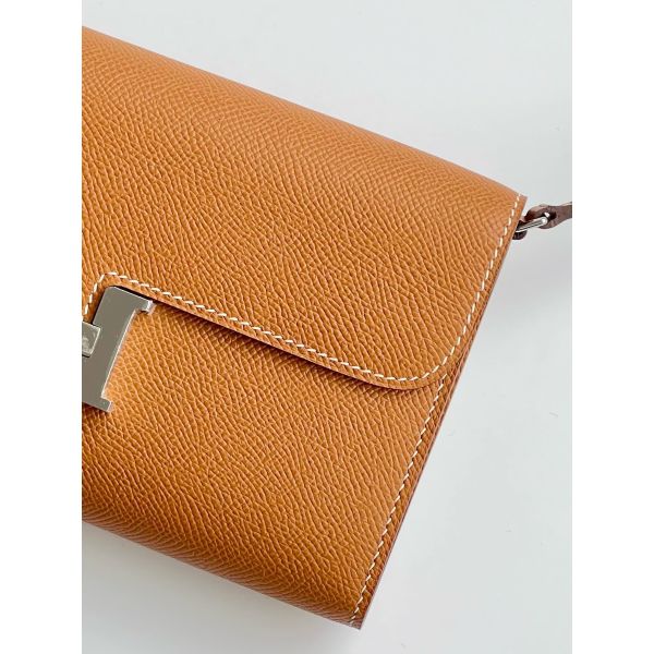 Hermes Constance To Go Wallet in Gold Epsom Calfskin - Image 6