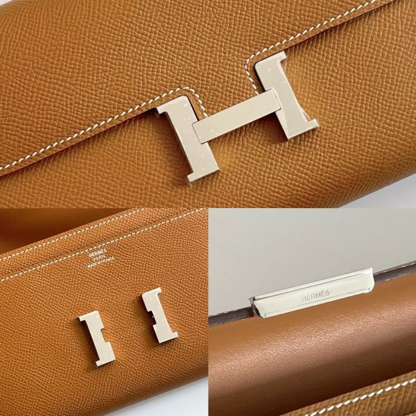 Hermes Constance To Go Wallet in Gold Epsom Calfskin - Image 9