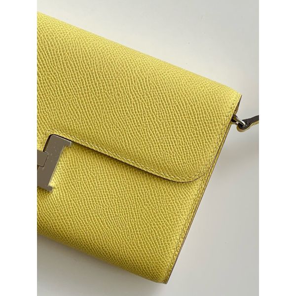 Hermes Constance To Go Wallet in Jaune Poussin Epsom Calfskin - Image 5