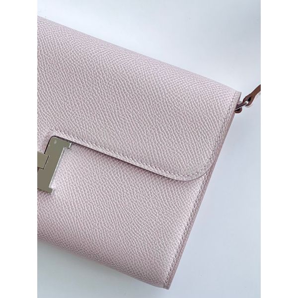 Hermes Constance To Go Wallet in Mauve Pale Epsom Calfskin - Image 6