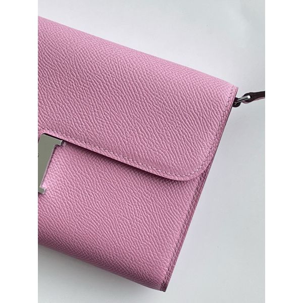 Hermes Constance To Go Wallet in Mauve Sylvestre Epsom Calfskin - Image 6