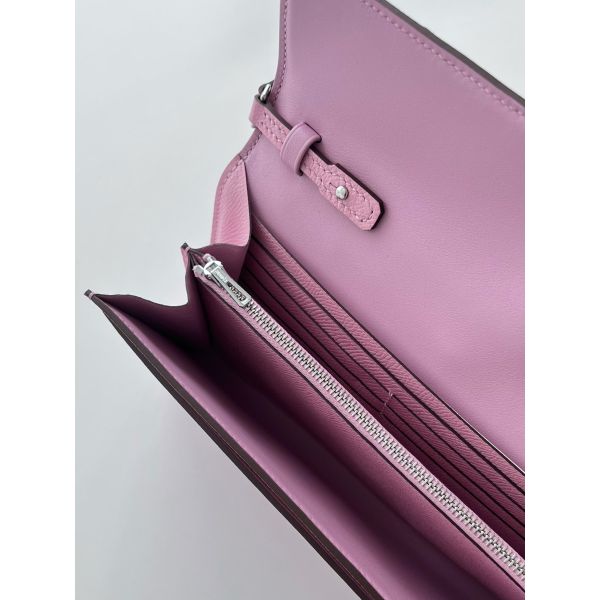 Hermes Constance To Go Wallet in Mauve Sylvestre Epsom Calfskin - Image 7