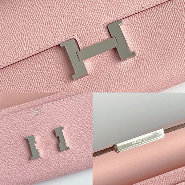 Hermes Constance To Go Wallet in Pink Epsom Calfskin - Image 9